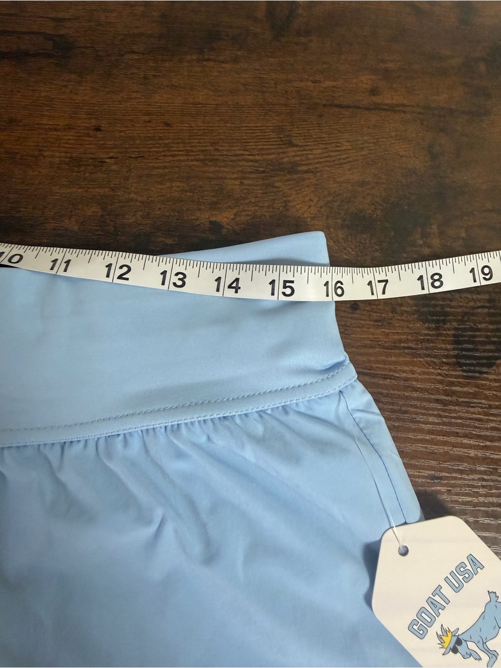 GOAT USA Women's Performance Athletic Running Shorts Light Blue NWT Size Large - Picture 3 of 12